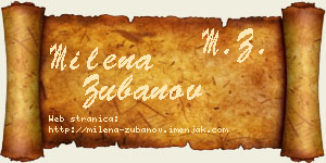 Milena Zubanov vizit kartica